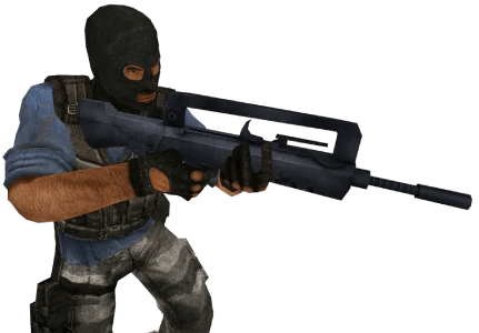 Counter-Strike: Source player mid-match on a community server