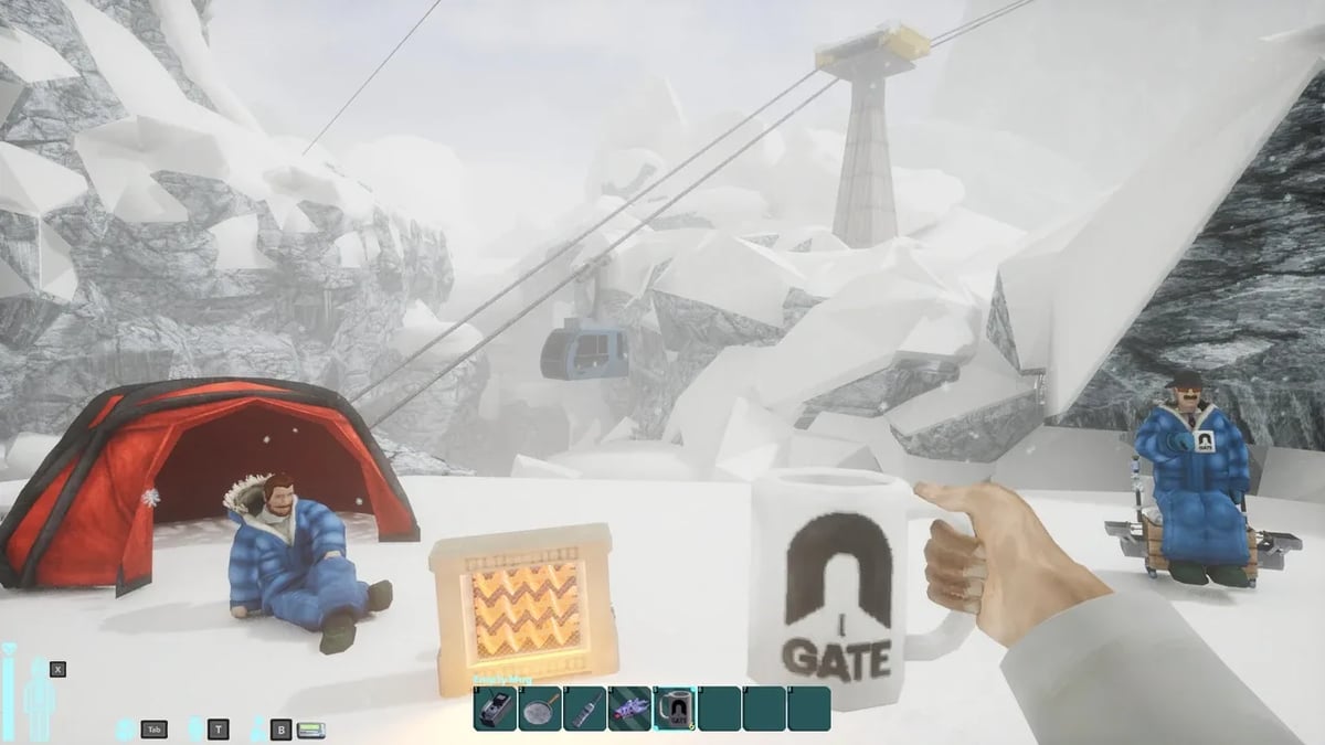 Players exploring an underground research facility in Abiotic Factor multiplayer