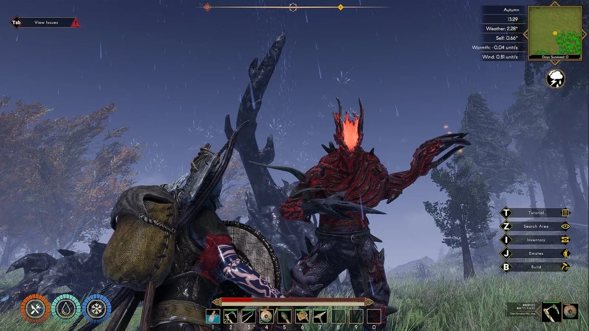 Aska players and villagers fighting a boss together dedicated server