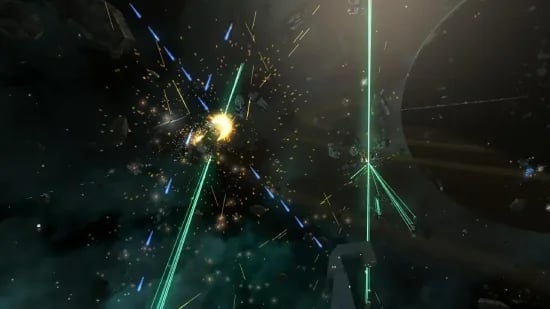 Avorion alliance capital ship fleet in space on a dedicated server