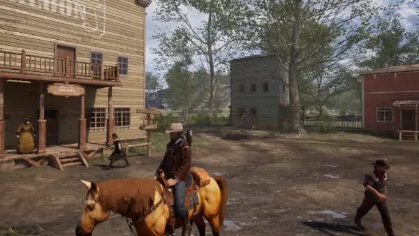 Frontier Legends players exploring a multiplayer dedicated server