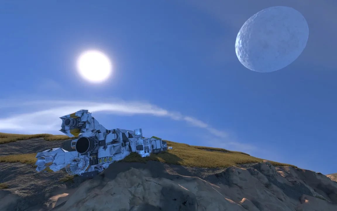 Space Engineers players exploring a planet on a dedicated server