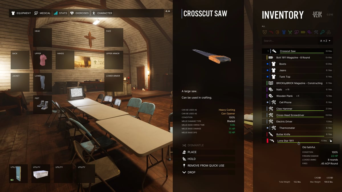 Vein-Spieler überleben gemeinsam und verwalten ihr Inventar auf einem dedizierten Server