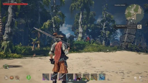 Windrose-Spieler erkunden auf einem dedizierten Server eine Insel