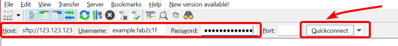 SFTP Login Details