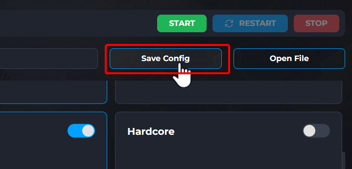 Saving Config File