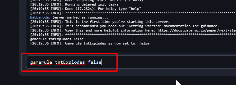 Disabling tnt explosions on a Minecraft server