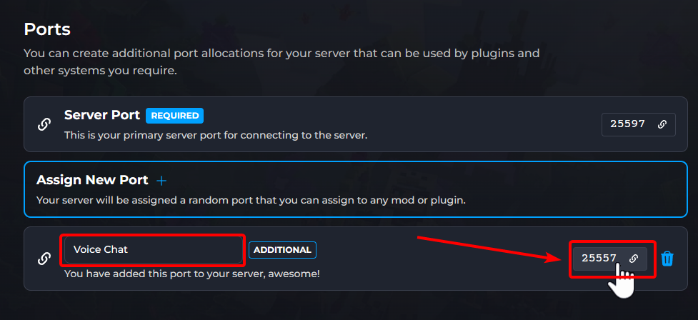 Copying Voice Chat Port