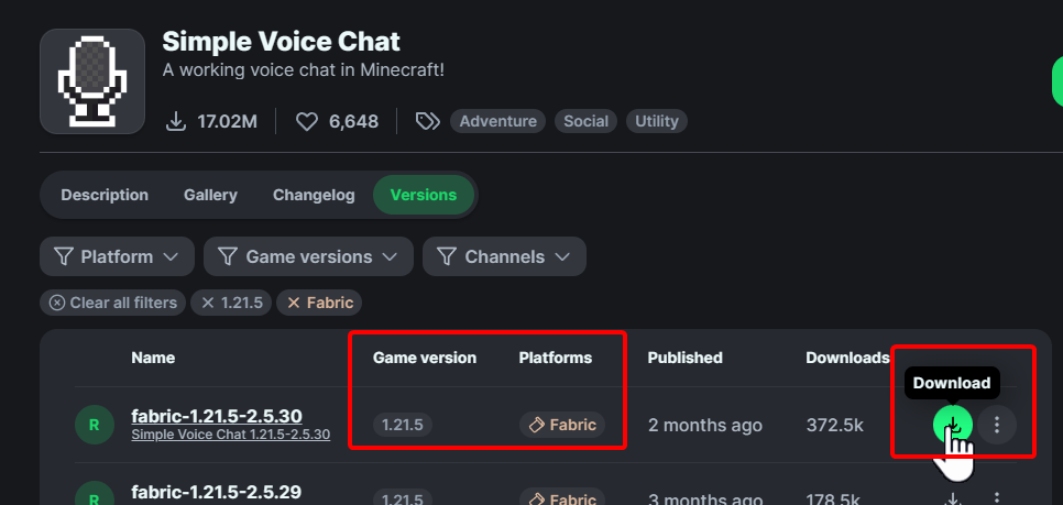Downloading Mods from Modrinth