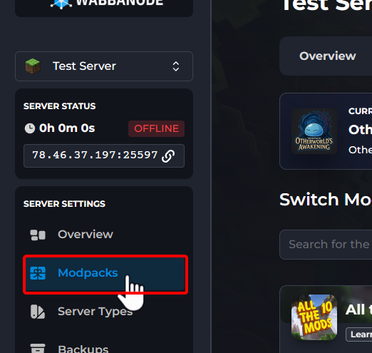 Accessing the Modpack Installer