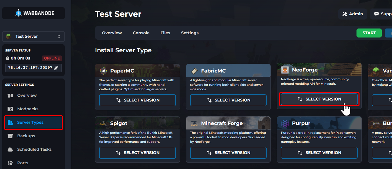 Installing NeoForge