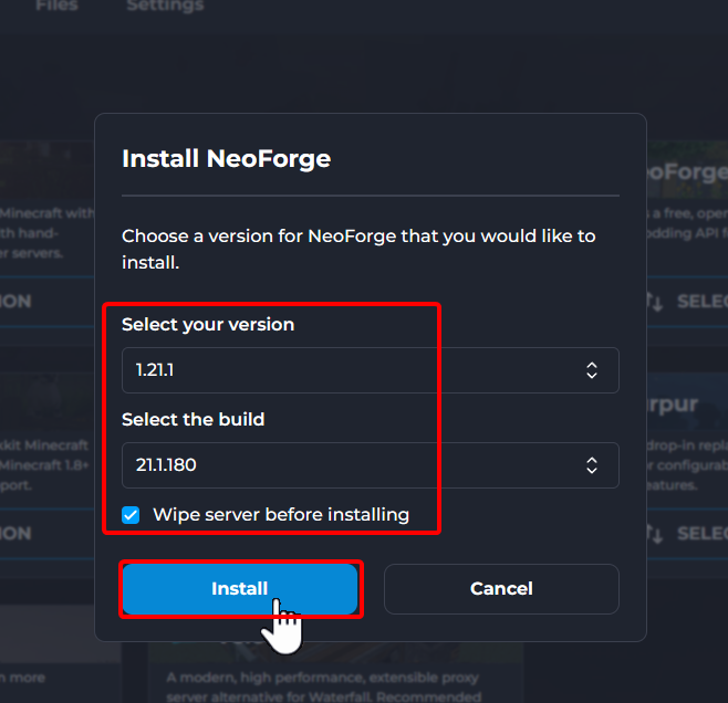 Confirming NeoForge Install