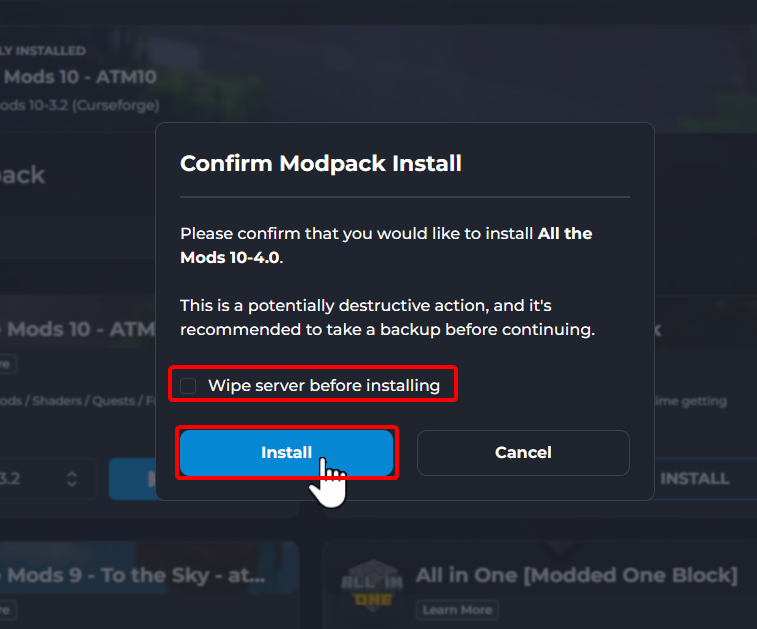Updating ATM10 Modpack