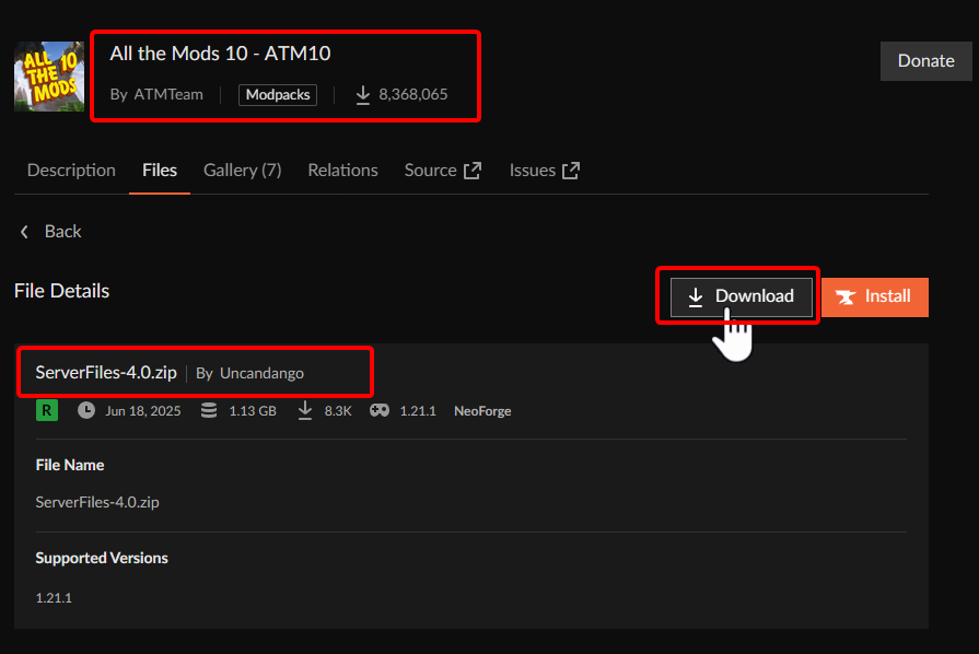 Server Files Download