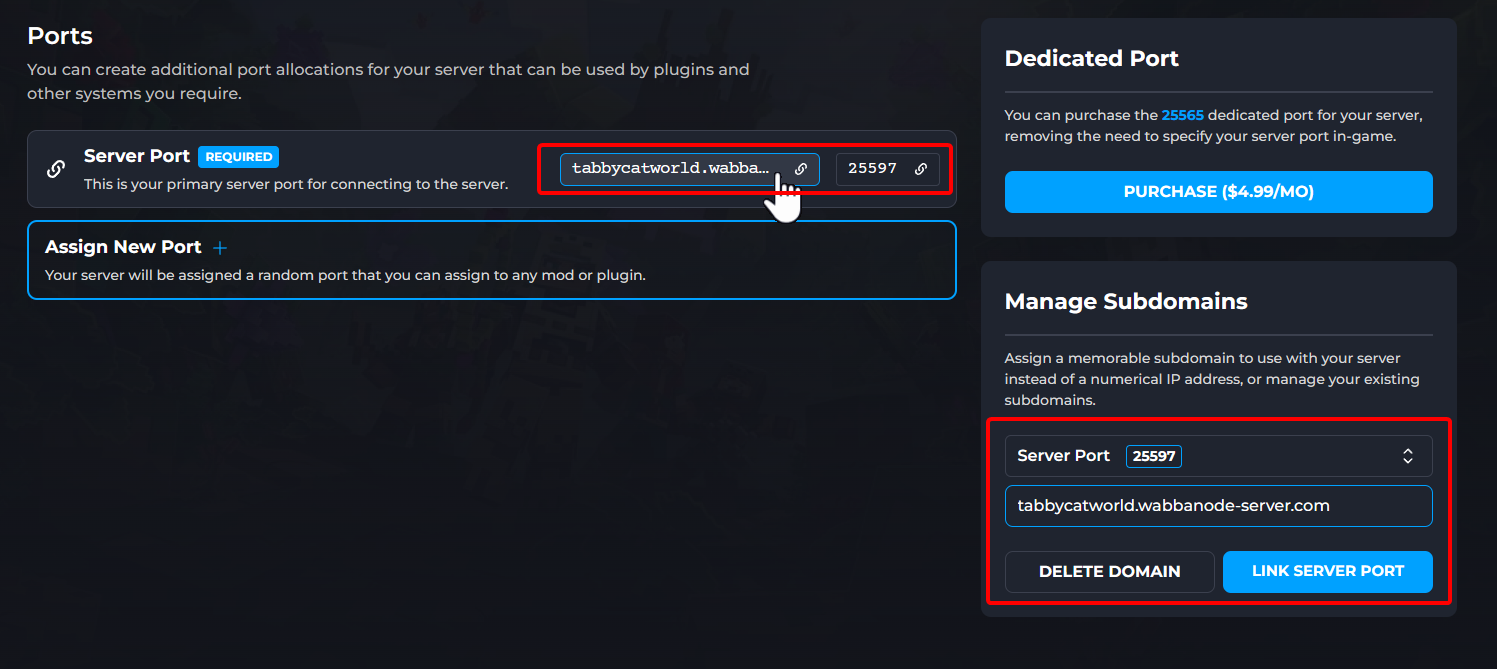 Created Subdomain