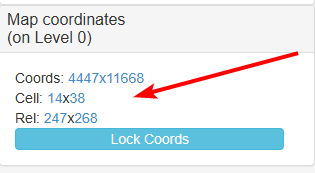 Coordinates on the Project Zomboid world map