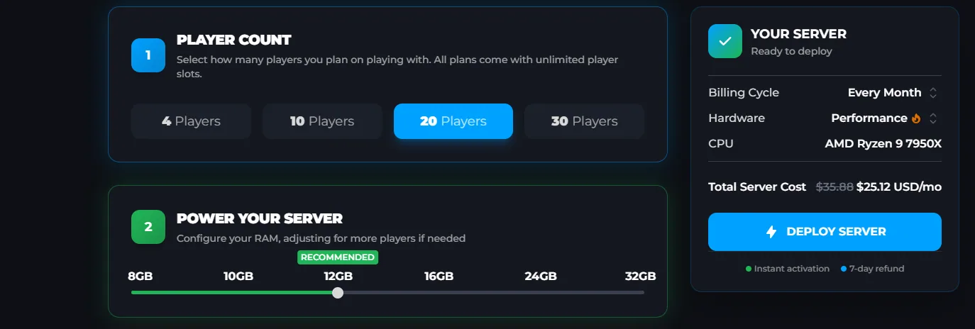 Frontier Legends Plan customizer
