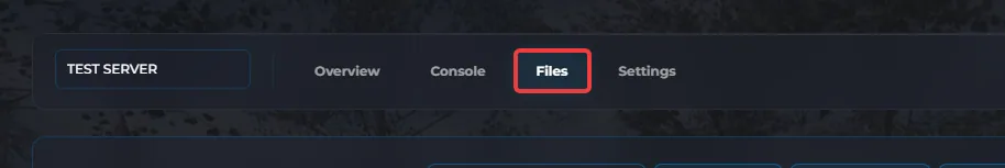 Navigate to Frontier Legends Server Files on Control Panel