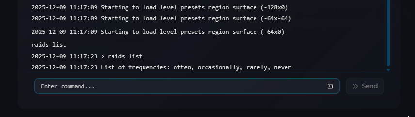 Executing permissions set admin command in Necesse server console