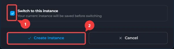Switch to New Frontier Legends instance