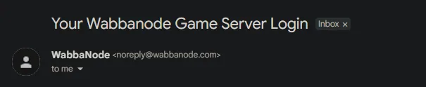 Wabbanode Game Server Login Email
