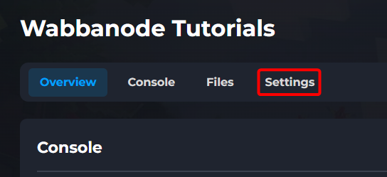 Accessing Minecraft server properties on the Wabbanode Panel